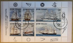 Finland 1997 Sailing ships Booklet with PROOF RARE "blind" typografic cancellation