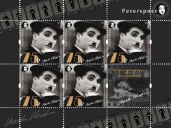 Russia 2019 Charlie Chaplin - the legend of cinema Peterspost sheetlet of 5 stamps with label MNH