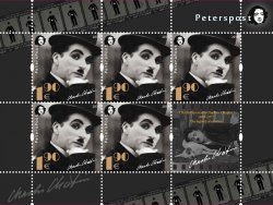 Finland 2019 Charlie Chaplin the legend of cinema Peterspost sheetlet of 5 stamps with label MNH