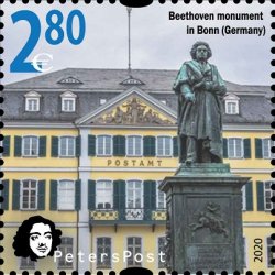 Finland 2020 BTHVN 250 anniversary monument in Bonn (Germany) Peterspost stamp MNH