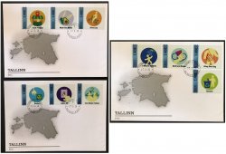 Estonia.2020. "ActNow", joint-issue, set of 10 stamps on 3 FDC's
