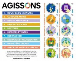Tchad. "ActNow", joint-issue, "ActNow", joint-issue, set of 10 imperforated stamps in block