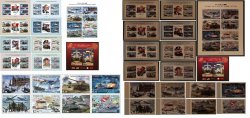 Tajikistan. 75 ann. of the end of WWII, full complete of perforated and imperforated sets, blocks and all sheetlets with labels