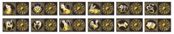 Tajikistan 2020 Sign's of the Zodiac Year of Ox Set of 12 perforated stamps with labels MNH
