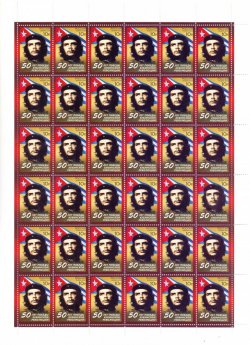 Russia 2009 50th Anniversary of Cuba Revolution Ernesto "Che" Guevara Joint issue Russia and Cuba sheetlet MNH