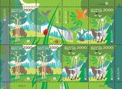 Belorussia Belarus 2011 Europa CEPT Forests minisheet ( special sheetlet ) with labels MNH
