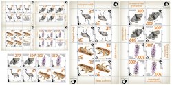 Finland and Russia 2021 Europa CEPT Endangered Wildlife super full set of Peterspost issue 8 stamps and 6 sheetlets MNH