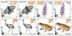 Russia and Finland 2021 Europa CEPT Endangered Wildlife full set of Peterspost issue 8 stamps MNH