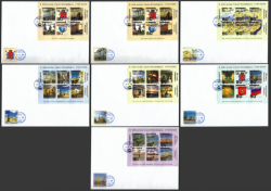 Russia 2021 30th anniversary of the return of the historical name to St. Petersburg. 1991-2021, Peterspost, full set of 7 FDC's