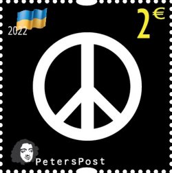 Finland 2022 No war! 24.02.22 the black day in history Help to Ukraine Peterspost stamp MNH