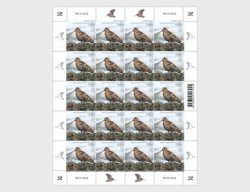 Estonia Estland 2022 Bird Of The Year The Eurasian Woodcock sheetlet of 20 stamps mint