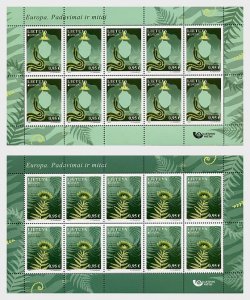 Lithuania Litauen 2022 Europa Stories & Myths Set of 2 sheetlets mint