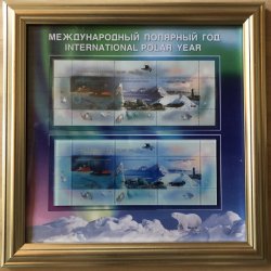 Russia 2007 International Polar Year IPY joint issue of different countries limited edition plastic block with normal in frame