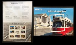 Austria Österreich 2021 Finest tramways of the World special stamp edition set with label in block in booklet