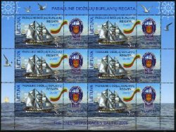 Lithuania 2009 Worldwide sailships regata sheetlet mint