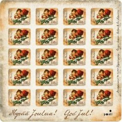 Finland 2013 vintage christmas "christmas hugs" very fine design sheetlet