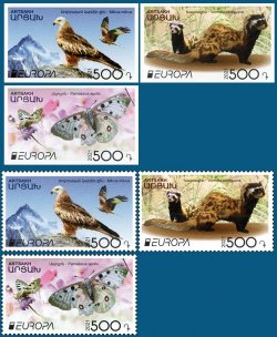 Mountain Karabakh Artsakh Armenia 2021 Europa CEPT Rare wild life full complete of 2 sets perf and imperf MNH