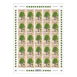 Estonia Estland 2022 Estonian forest trees the curly birch sheetlet of 25 stamps