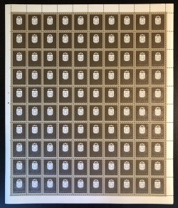 Latvia Lettland 1991 Definitives 5 kop First stamp of Latvia after restoration of Independence RARE sheet of 100 stamps MNH