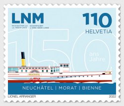 Switzerland Schweiz Suisse 2022 150 Years LNM Navigation on the Three Lakes Stamp mint