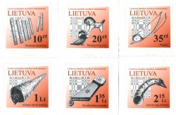 Lithuania Lituanie Litauen 2012 Definitives National Musical Instruments set of 6 stamps MNH