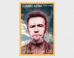 Latvia Lettland 2022 Gunārs Astra, a member of the Latvian national resistance movement Stamp mint