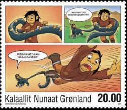 Greenland. Comics (Issue III). The Legend of Kassassuke. Stamp (1)