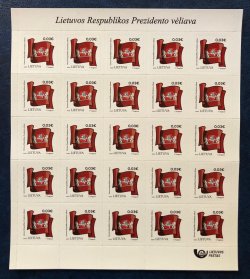 Lithuania Litauen 2022 Definitives Flag of President of Lithuania sheetlet MNH