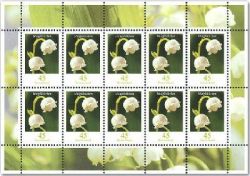 Germany. Flowers. Lily of the Valley (Convallaria majalis). Sheetlet 10st