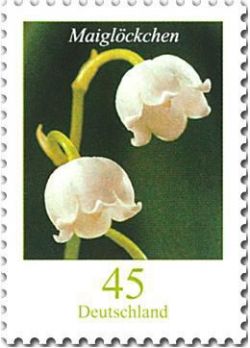 Germany. Flowers. Lily of the Valley (Convallaria majalis). Stamp