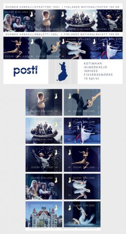 Finland 2022 Anniversaries of 2022 on Stage Opera Theatre set of 10 stamps in booklet MNH