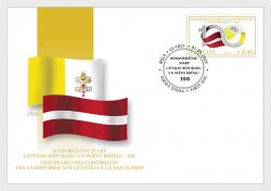 Latvia Lettland 2022 100th of the Concordat Between Latvian Republic and the Holy See Joint Issue with Vatican FDC