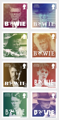 Isle of Man Great Britain 2022 Europa CEPT Legends David Bowie Actor set of 8 stamps