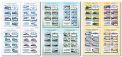 Estonia Lithuania Finland 2022 Postal History BeePost Full complete of 3 sets of 4 sheetlets of 6 stamps MNH
