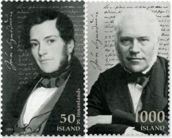 Iceland. 200th anniversary of the birth of the Icelandic politics, historian and philologist, Jon Sigurdsson. Set 2st