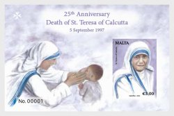 Malta 2022 25th Anniversary Death of St. Teresa of Calcutta 5 September 1997 Block