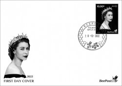 Lithuania 2022 In memory of Her Majesty Queen Elizabeth II BeePost LT FDC stamp