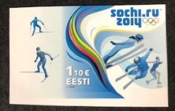 Estonia Estland Estonie 2014 XXII Winter Olympic Games in Sochi imperforated stamp mint VERY RARE ! MNH