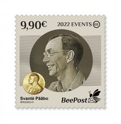 Estonia 2022 Significant events Svante Pääbo Nobel Prize in Psyhiology and medicine BeePost stamp MNH