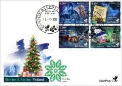 Finland 2022 Stories and Myths Legends of ancient castles and Christmas traditions BeePost FDC set