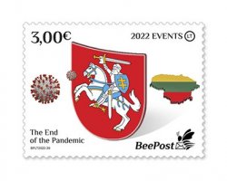 Lithuania Litauen 2022 Significant events The End of COVID Pandemic BeePost stamps mint
