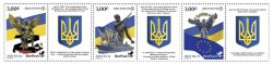 Estonia Finland Lithuania 2022 Ukranian war and history events BeePost set of 3 stamps with labels mint