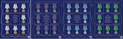 Russia Russland Russie 2023 State awards Medals set of 4 sheetlets with labels MNH