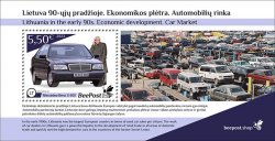 Lithuania 2023 History of economic development In eartly 90s Car market BeePost block MNH