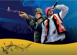 Ukraine 2023 Kalush Orcherstra winner of Eurovision 2022 Stephania mamo, mamo Stephania postcard